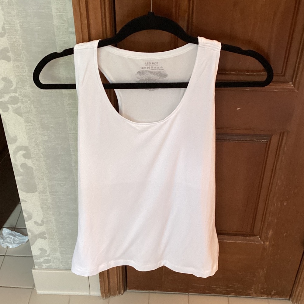 Red Hot Classic White Tank Top